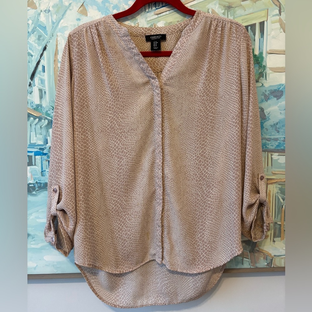 Women's Beige Long Sleeve Top